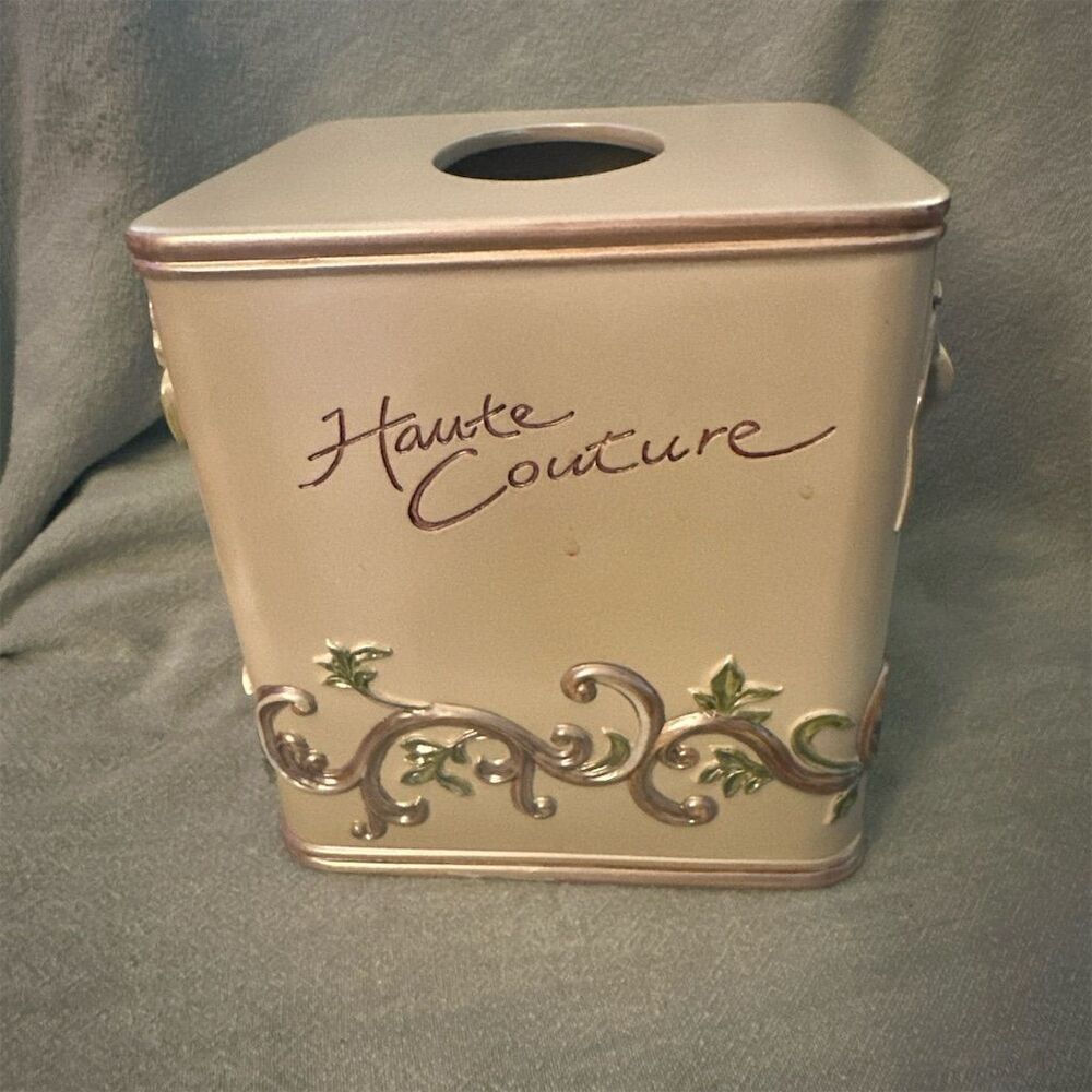 Haute Couture Luxury Square Resin Tissue Box Cover Multicolor 3D Design